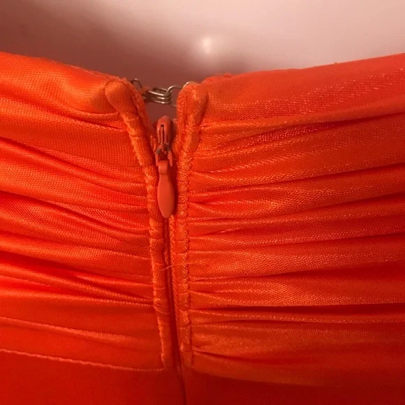 Orange cross back dress - Picture 5 of 7